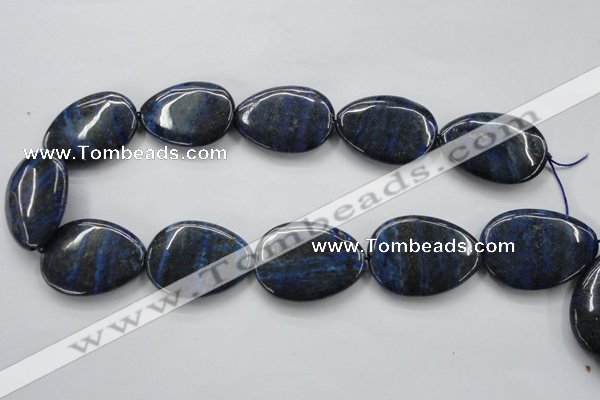 CNL655 15.5 inches 25*35mm flat teardrop natural lapis lazuli beads