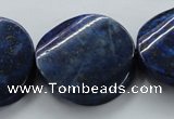 CNL698 15.5 inches 30mm twisted coin natural lapis lazuli beads