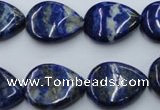 CNL745 15*20mm flat teardrop natural lapis lazuli gemstone beads