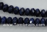 CNL873 15.5 inches 6*10mm faceted rondelle natural lapis lazuli beads