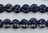 CNL931 15.5 inches 10*10mm heart natural lapis lazuli gemstone beads