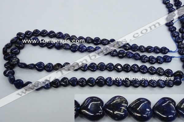 CNL931 15.5 inches 10*10mm heart natural lapis lazuli gemstone beads