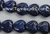 CNL933 15.5 inches 14*14mm heart natural lapis lazuli gemstone beads