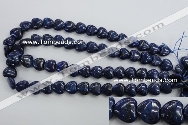 CNL933 15.5 inches 14*14mm heart natural lapis lazuli gemstone beads