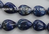 CNL955 15.5 inches 12*16mm flat teardrop natural lapis lazuli beads