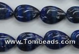 CNL956 15.5 inches 13*18mm flat teardrop natural lapis lazuli beads