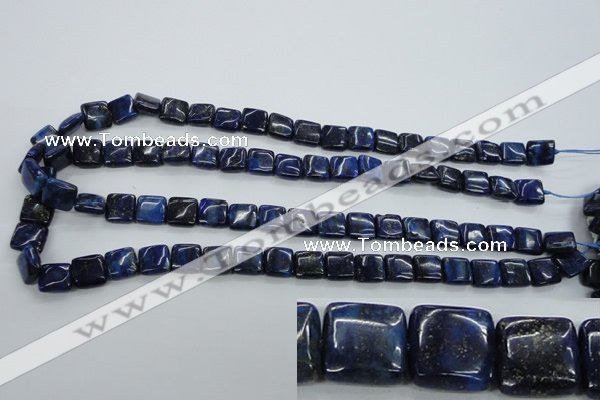 CNL961 15.5 inches 10*10mm square natural lapis lazuli gemstone beads