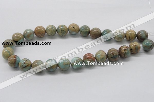 CNS04 16 inches 16mm round natural serpentine jasper beads wholesale