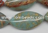 CNS100 15.5 inches 20*40mm marquise natural serpentine jasper beads