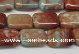 CNS110 15.5 inches 13*18mm rectangle natural serpentine jasper beads