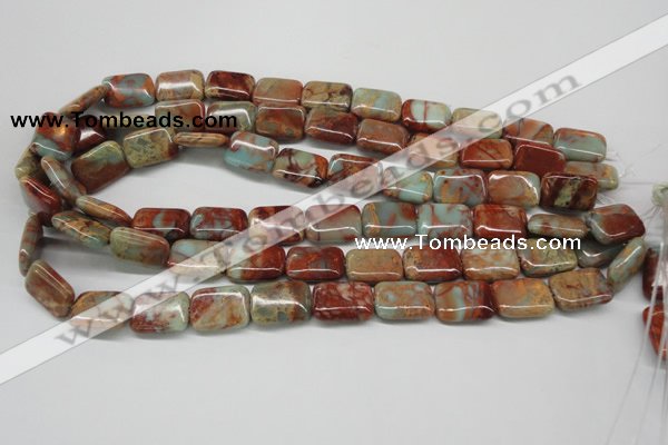 CNS110 15.5 inches 13*18mm rectangle natural serpentine jasper beads