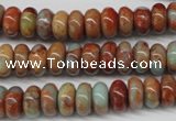 CNS130 15.5 inches 6*10mm rondelle natural serpentine jasper beads