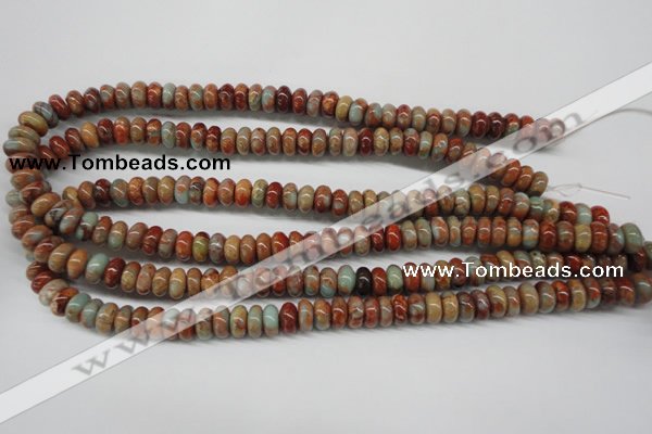 CNS130 15.5 inches 6*10mm rondelle natural serpentine jasper beads