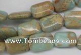 CNS146 15.5 inches 12*16mm rectangle natural serpentine jasper beads