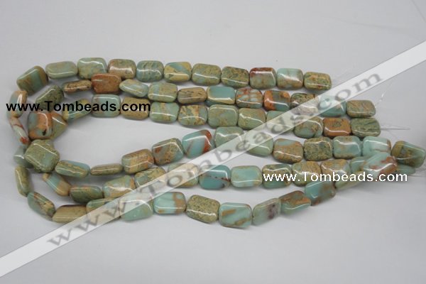 CNS146 15.5 inches 12*16mm rectangle natural serpentine jasper beads