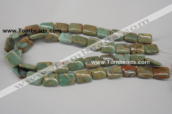 CNS148 15.5 inches 15*20mm rectangle natural serpentine jasper beads