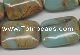 CNS149 15.5 inches 18*25mm rectangle natural serpentine jasper beads