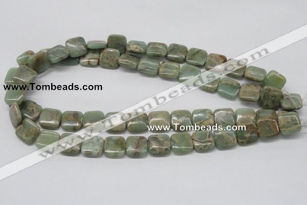 CNS16 16 inches 14*14mm square natural serpentine jasper beads