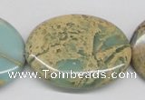 CNS170 15.5 inches 30*40mm oval natural serpentine jasper beads