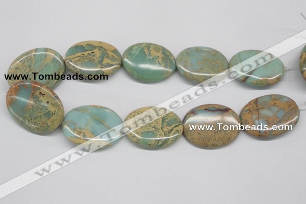 CNS170 15.5 inches 30*40mm oval natural serpentine jasper beads