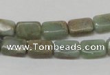 CNS18 16 inches 8*12mm rectangle natural serpentine jasper beads