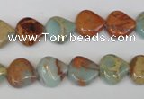 CNS186 15.5 inches 12*12mm triangle natural serpentine jasper beads