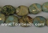 CNS188 15.5 inches 8*10mm oval natural serpentine jasper beads