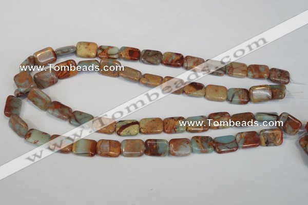 CNS194 15.5 inches 12*16mm rectangle natural serpentine jasper beads