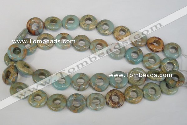 CNS197 15.5 inches 20mm donut natural serpentine jasper beads