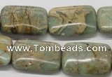 CNS20 16 inches 18*25mm rectangle natural serpentine jasper beads