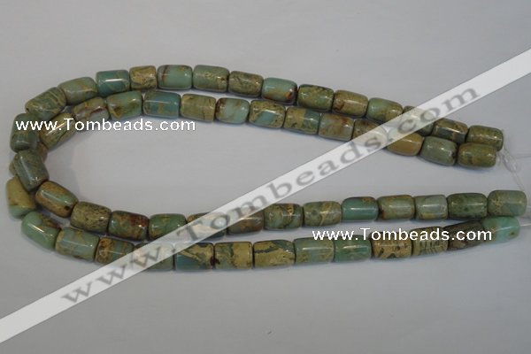 CNS205 15.5 inches 10*14mm drum natural serpentine jasper beads