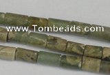 CNS206 15.5 inches 4*6mm tube natural serpentine jasper beads