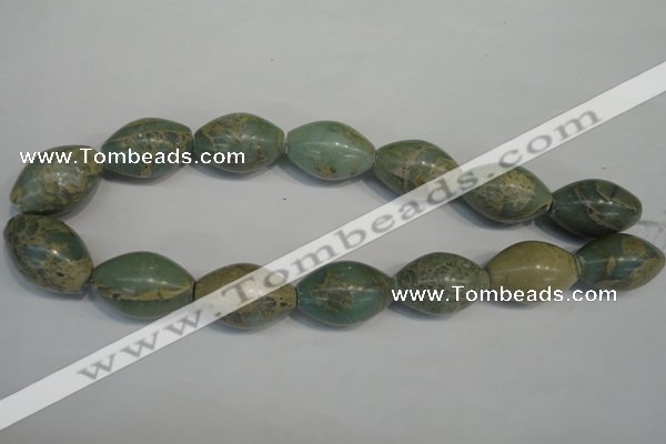 CNS208 15.5 inches 20*30mm rice natural serpentine jasper beads