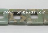 CNS21 16 inches 20*20mm square natural serpentine jasper beads