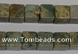 CNS210 15.5 inches 15*15mm cube natural serpentine jasper beads