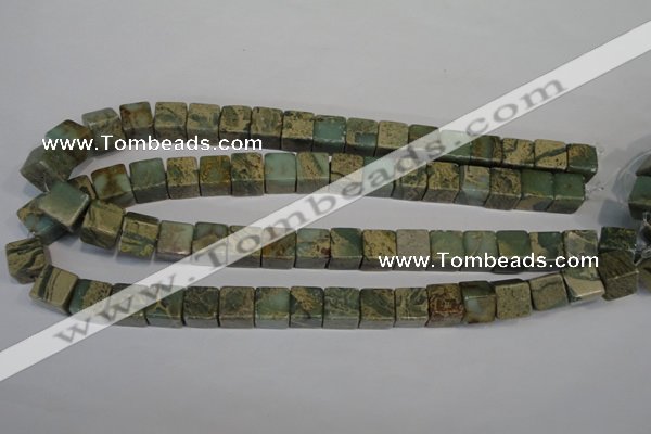 CNS210 15.5 inches 15*15mm cube natural serpentine jasper beads