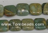 CNS213 15.5 inches 15*15mm square natural serpentine jasper beads