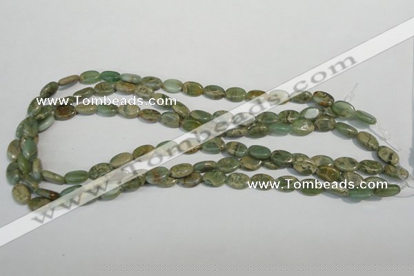 CNS240 15.5 inches 8*12mm oval natural serpentine jasper beads