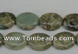 CNS241 15.5 inches 12*16mm oval natural serpentine jasper beads