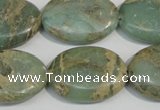 CNS242 15.5 inches 18*25mm oval natural serpentine jasper beads