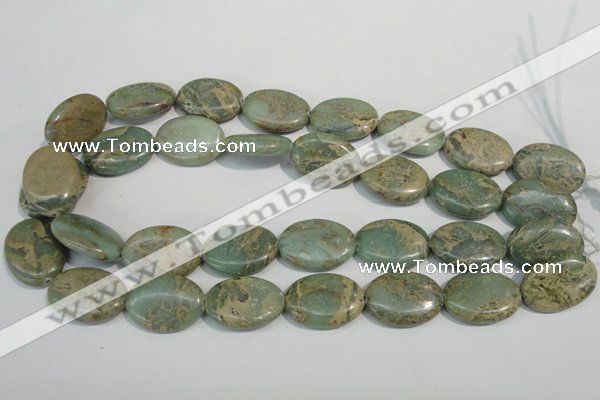 CNS242 15.5 inches 18*25mm oval natural serpentine jasper beads