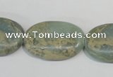 CNS243 15.5 inches 20*30mm oval natural serpentine jasper beads