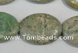 CNS244 15.5 inches 22*30mm oval natural serpentine jasper beads