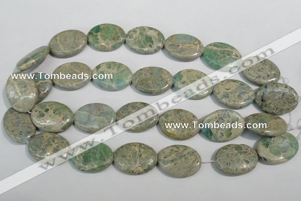 CNS244 15.5 inches 22*30mm oval natural serpentine jasper beads