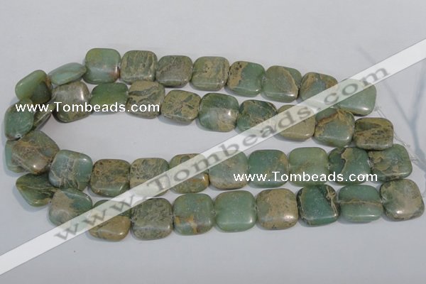 CNS251 15.5 inches 20*20mm square natural serpentine jasper beads