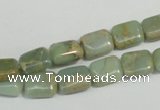 CNS254 15.5 inches 8*10mm rectangle natural serpentine jasper beads