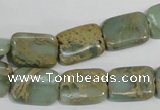 CNS255 15.5 inches 12*16mm rectangle natural serpentine jasper beads