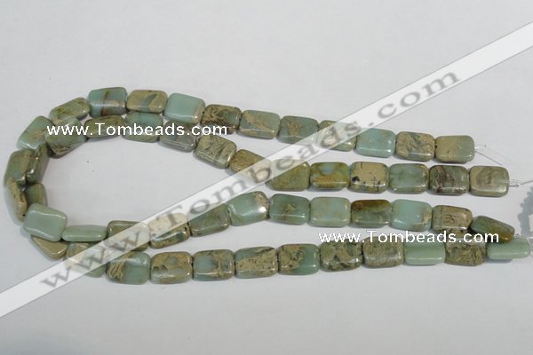 CNS255 15.5 inches 12*16mm rectangle natural serpentine jasper beads