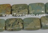 CNS256 15.5 inches 15*20mm rectangle natural serpentine jasper beads