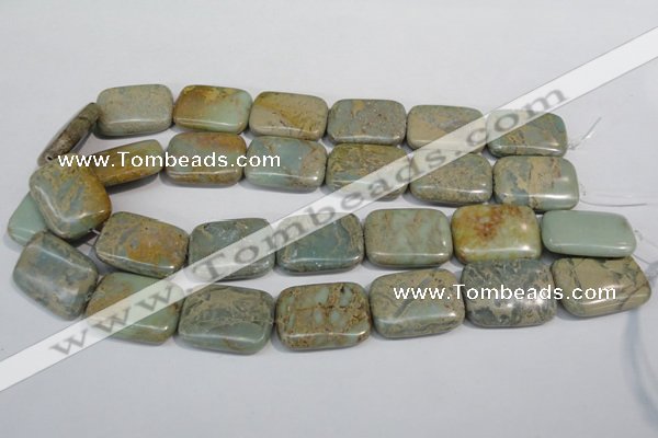 CNS257 15.5 inches 22*30mm rectangle natural serpentine jasper beads